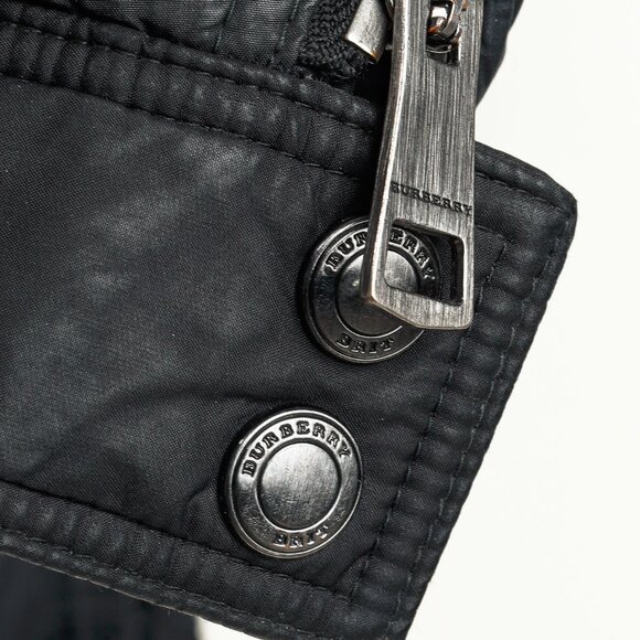 Burberry Brit Charcoal Leather-Trim Belted Puffer Jacket - Picture 7 of 16